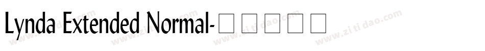 Lynda Extended Normal字体转换